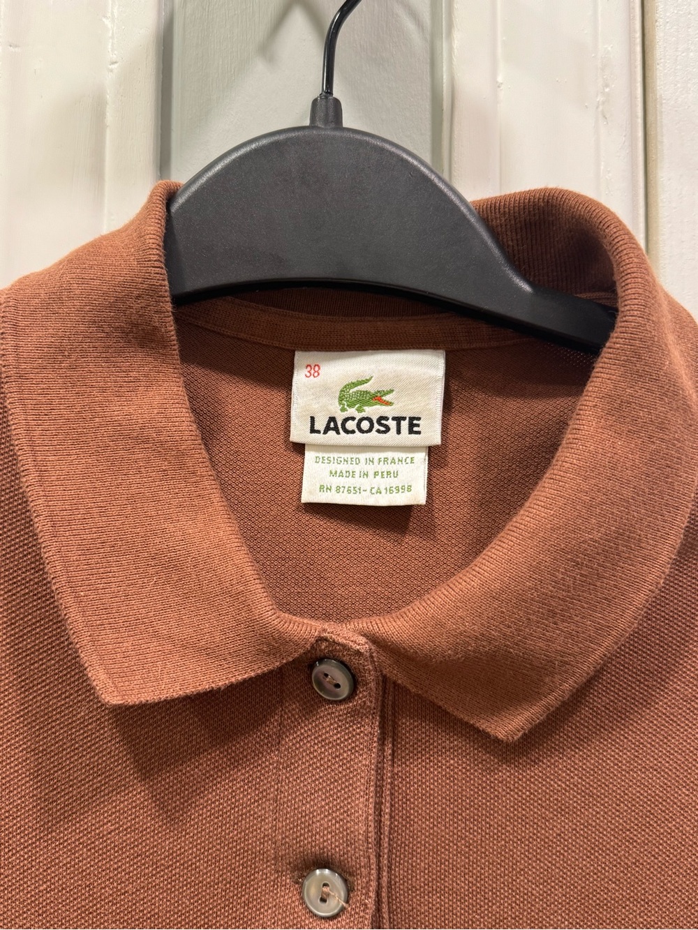 Lacoste Brown Polo Dress - Short Sleeve - Picture 4 of 9